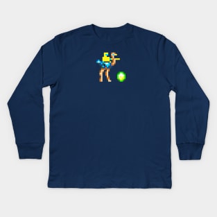 Joust - Mounted Hero and Egg Kids Long Sleeve T-Shirt